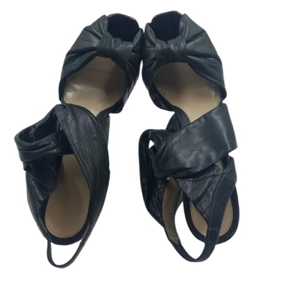 FENDI AUTHENTIC LOGO Criss Cross Supple Genuine Leather Sandals Sz 40 9 $1200 - Picture 5 of 5